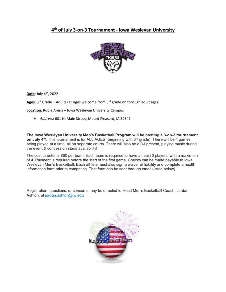 Iowa Wesleyan Men's Basketball to Host Tournament KILJ Radio Latest