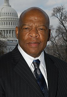 Photograph of John Lewis in suit and tie